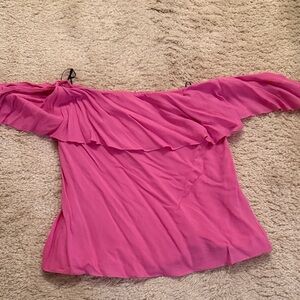Elegant Fuchsia Off-Shoulder Blouse